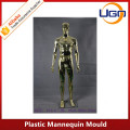 male chrome plastic mannequin mould full body with abstract head
